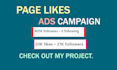create a facebook ad campaign to grow your page likes