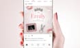 create baby girl pregnancy announcement template, editable in canva