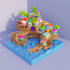create low poly 3d models, game assets, buildings and prop