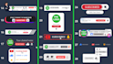 create animated youtube subscribe buttons, like and bell