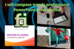 compose a trendy powerpoint presentation design