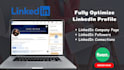 do linkedin profile optimization and setup your business page