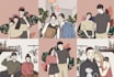 draw cute couple illustration from your photo