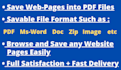 convert any webpage into savable files