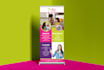 design roll up banner, retractable, pop up banner, backdrop, pull up, signage