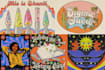 draw 60s 70s style retro poster psychedelic illustration