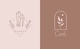 do minimal hand drawn feminine logo design free mockup