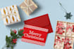 create christmas card and holiday flyer design