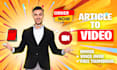 convert script or article into a video