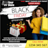 make black friday new year, season sale, christmas, or valentine day flyer