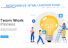 design modern and responsive HTML landing page