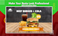 create food and drink menu animation promotional video or tv digital menu