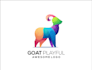 design modern and simple animal colorful logo gradient