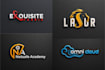 do minimal wordmark, letter mark, and typography text or custom font logo design