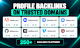 250 SEO profile backlinks with high da authority white hat manual link building