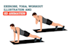 do exercise, yoga, workout illustration and 2d animation