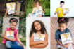 create 10 different children 3d book mockup