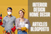write home decor, interior design articles, and blogposts