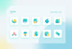 make a modern flat icon illustration