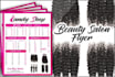 do beauty salon makeup flyer and social media posts