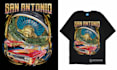retro automotive tshirt, car show design