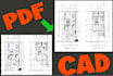 convert pdf, sketch or image to autocad