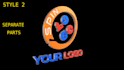 do spin animation your logo coin text or object in 3d style