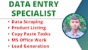 do fast accurate data entry, web research, excel cleaning