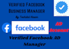 create verified facebook business manager and solve disable ad account  issues