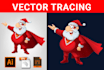 vectorize, convert jpg, png to vector trace, vector logo ai