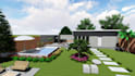 design architectural site map front and backyard landscape