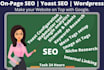 be your on page yoast SEO expert for wp site