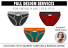 design men underwear boxer brief cad sketch and tech pack