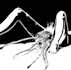 draw a dark and striking illustration