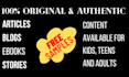do islamic content writing, articles, blogs, stories
