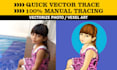 redraw logo and picture into vector very fast