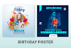 create formal birthday poster or banner designs in 24 hours