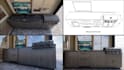 design your 3d outdoor kitchen, measurements blueprint plan and appliances
