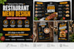 design modern restaurant food menu for your business