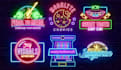 design  3d neon logo, neon sign and neon light effect design