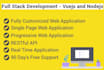 build web app with vuejs, nuxt, nodejs, mongodb, javascript