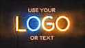 make 3d custom neon light intro text or logo animation