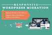 copy, clone, redesign or migrate weebly, wix to wordpress