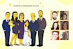 illustrate you into simpsons character cartoon
