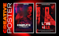 create a professional poster for your film, event, or music