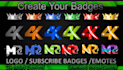 design twitch emotes twitch badges  twitch sub badges