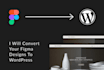 convert xd, psd, figma to wordpress with elementor