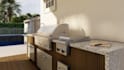 create a 3d outdoor kitchen , deck , porch , gazebo , garden