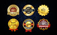 design award logo, seal, stamp, web badge