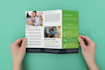 design trifold , bifold brochure, leaflet, postcard,